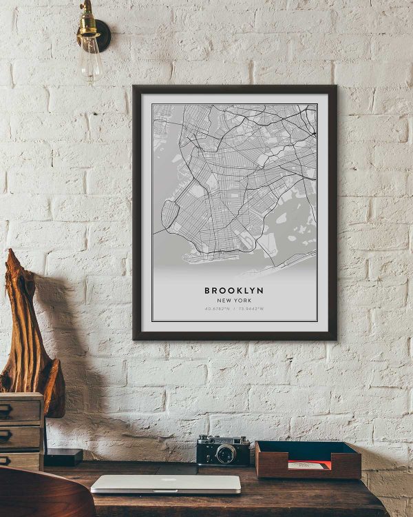 Modern Brooklyn Map Print