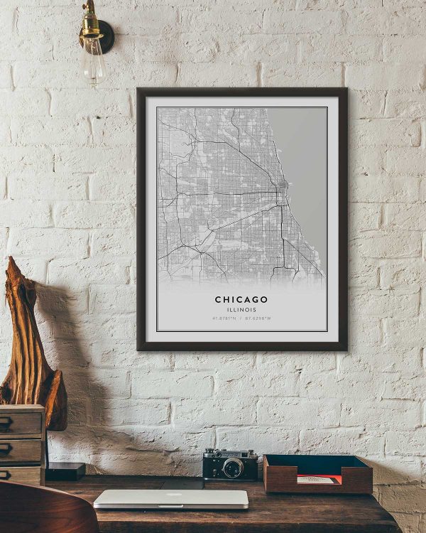 Modern Chicago Map Print