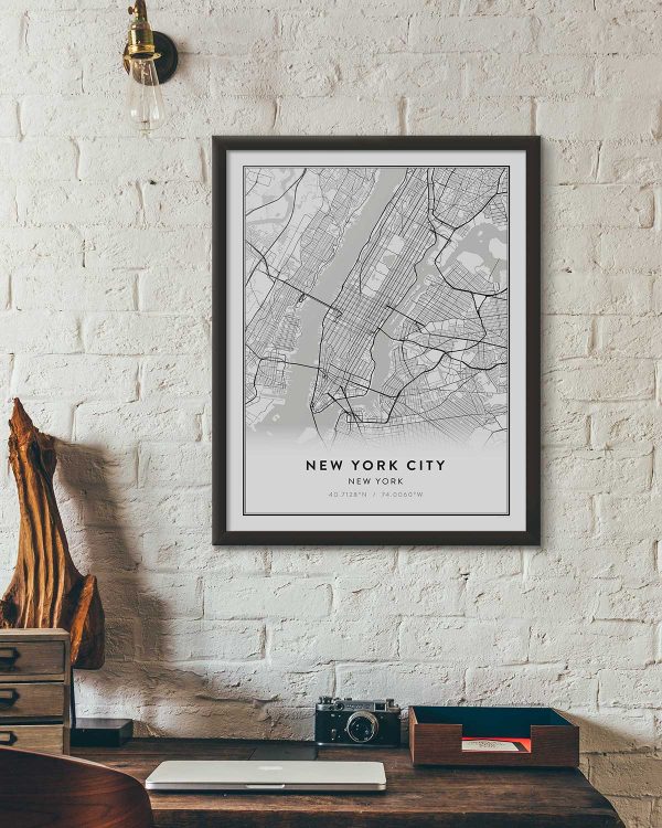 Modern New York City Map Print