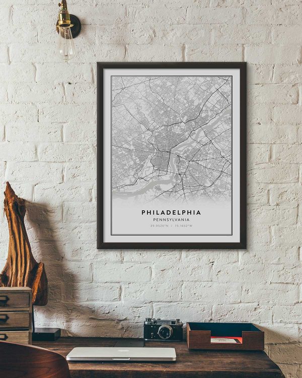 Modern Philadelphia Map Print